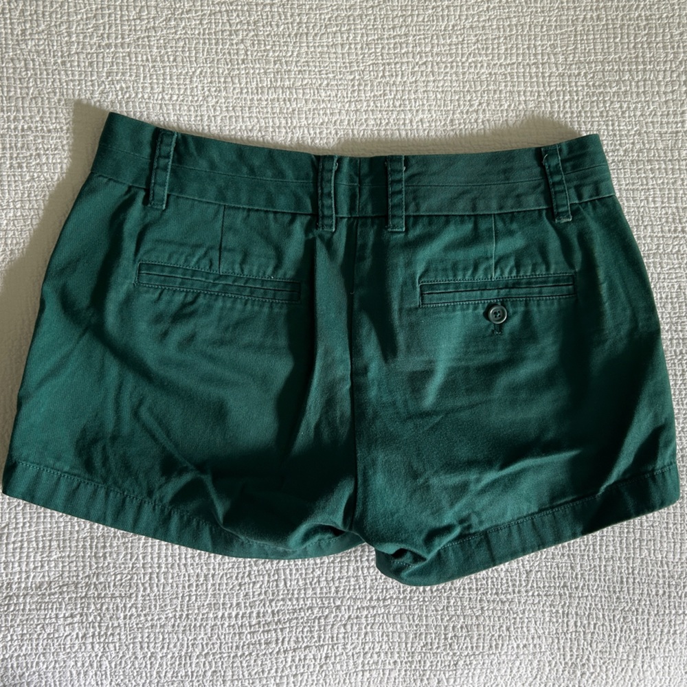 J. Crew Teal Green Cotton Chino Shorts - Picture 2 of 4